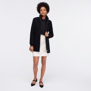 J.Crew Black Lodge Coat in Italian Stadium Wool